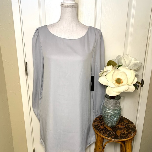 Lulus Status update Light grey shift dress - Picture 8 of 9